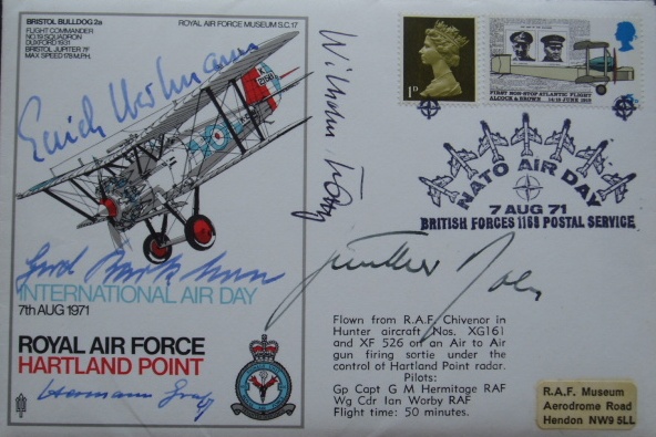 Luftwaffe Rossbach signed cover Hartmann, Barkhorn