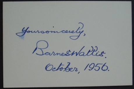 Barnes wallis signed card