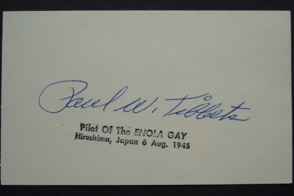 paul tibbets enola gay signed