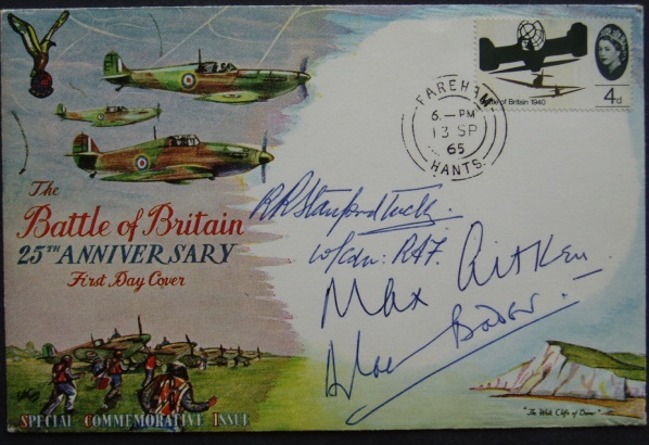 Signed by Douglas Bader, Sir Max Aitken and Bob Stanford Tuck