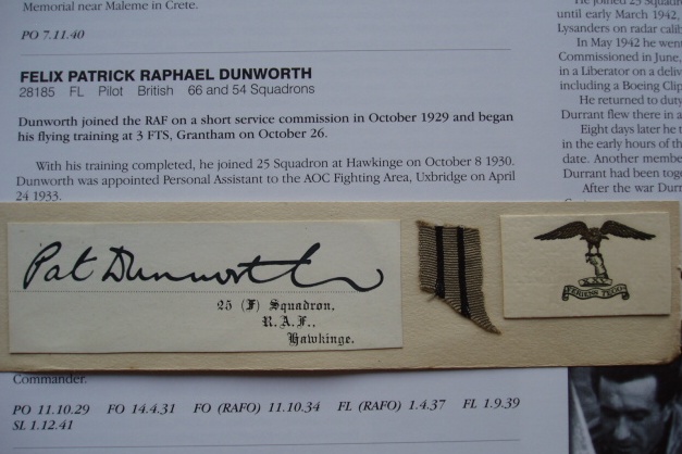 rare battle of britain signature