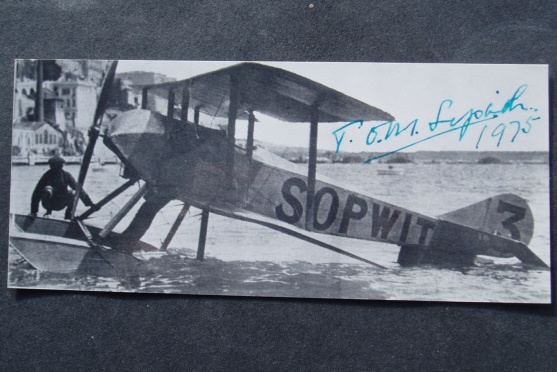 Sopwith Tabloid photo signed by Sir Tom Sopwith