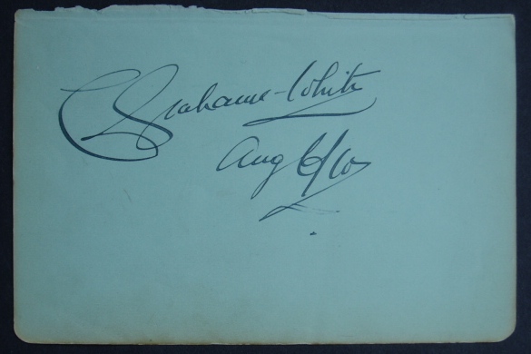 claude grahame white signed paper pioneer aviator
